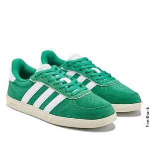 Adidas Womans Breaknet Green and White Sneakers